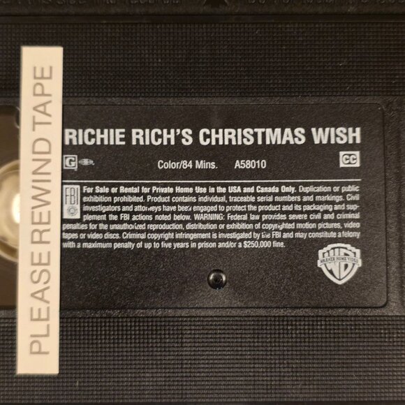 Richie Richs Christmas Wish VHS 1998 Eugene Levy Martin Mull David Gallagher - Picture 7 of 7